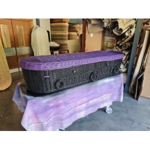 Your Colour - Wicker Imperial (Oval) Coffins – Cadbury Purple & Black